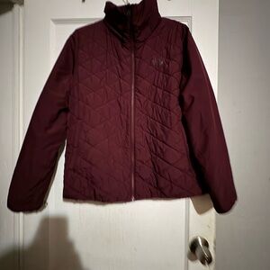 The North Face Burgundy Quilted Jacket